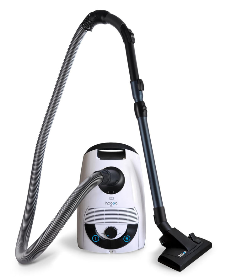 hoogo B3+ Staubsauger mit Beutel | Starke 850 W Saugleistung | HEPA 14 Filter | 11m Radius | nur 74