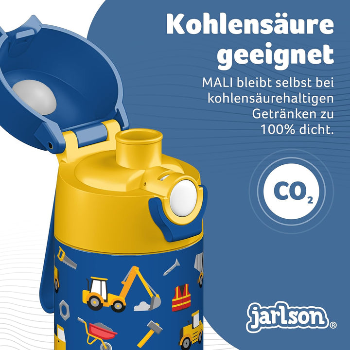 JARLSON® Trinkflasche Kinder Edelstahl MALI [THERMOSFLASCHE] - Kindertrinkflasche Auslaufsicher - Th