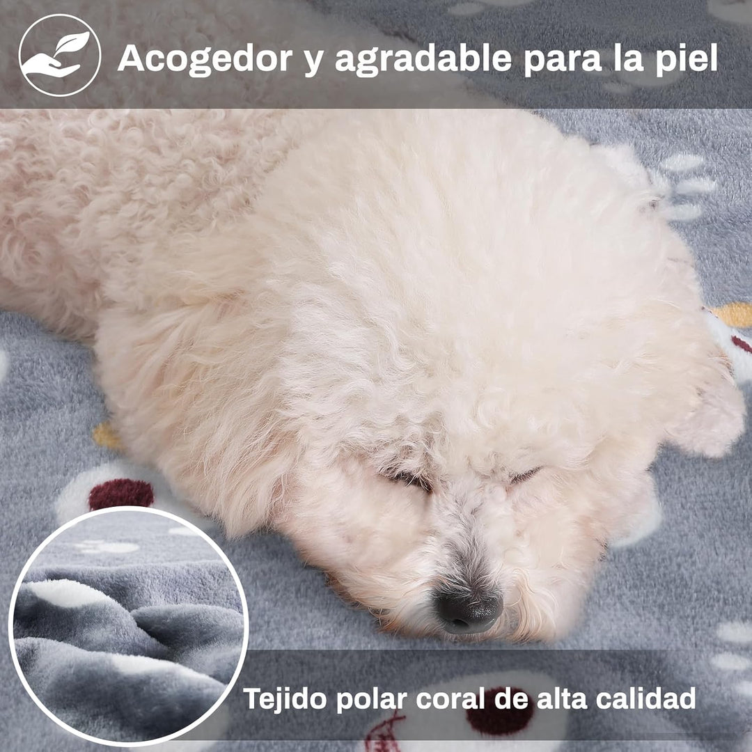 COMSLE Hundedecke Katzendecken Waschbar und Flauschig, 3 Pack Weiche Warme Fleece Haustier Decken fü