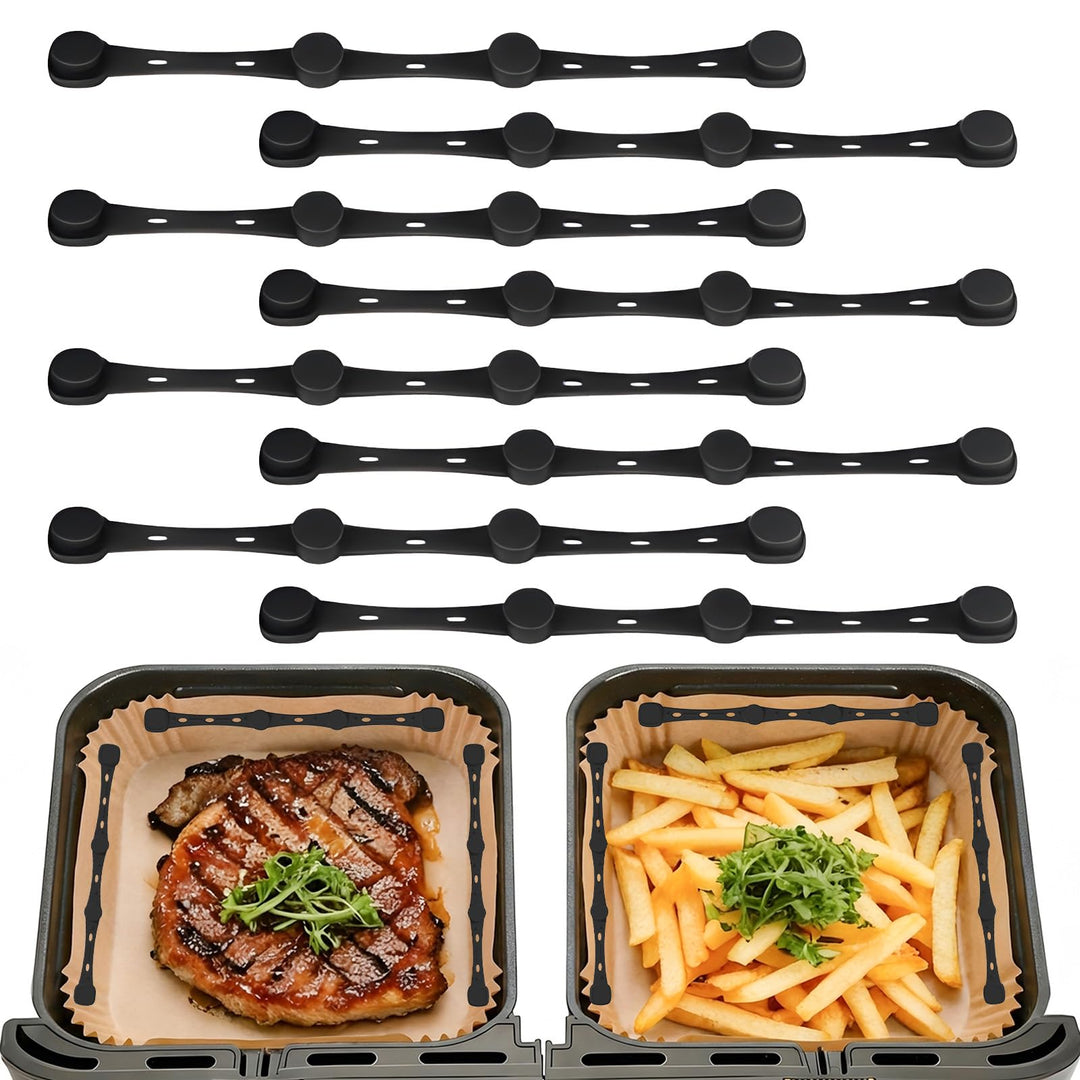 Airfryer Magnet Silikon Schnallen, 8 Stück Silikon-Magnetschnallen für Heissluftfritteusen,Magnete A