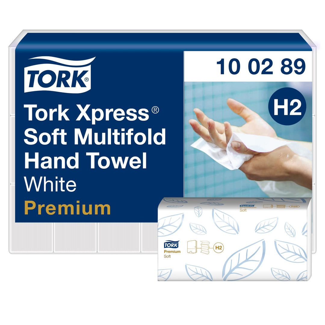 Tork Xpress weiche Multifold Papierhandtücher 100289 - H2 Premium Falthandtücher für Handtuchspender