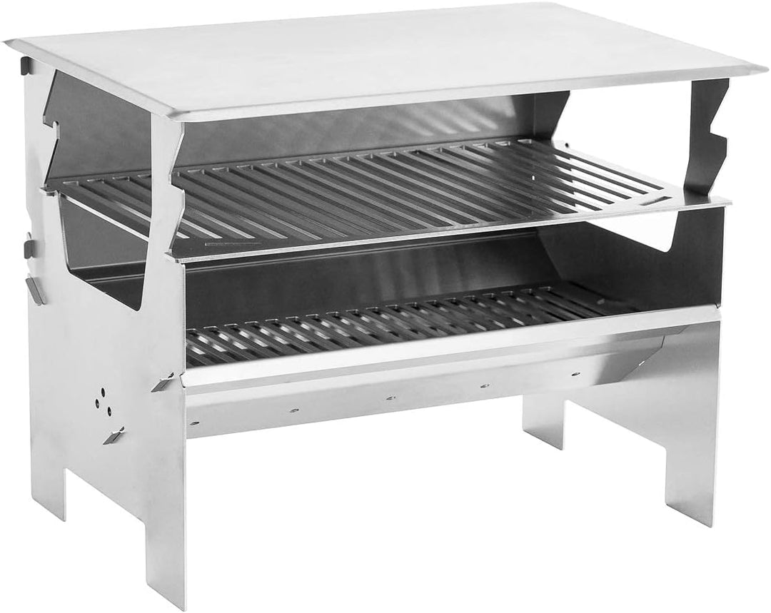 FENNEK 2.0 Tropfschale | Zubehör für den mobilen und steckbaren Holzkohle-Grill aus Edelstahl für Ca
