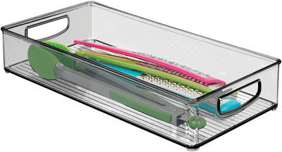 mDesign 4er-Set Aufbewahrungsbox mit Griffen – praktische Kühlschrankbox zur Lebensmittelaufbewahrun