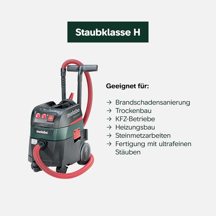 metabo Allessauger ASR 35 H ACP - 1400 W, 35 l Nass- und Trockensauger, 4380 l/min - Staubklasse H Z