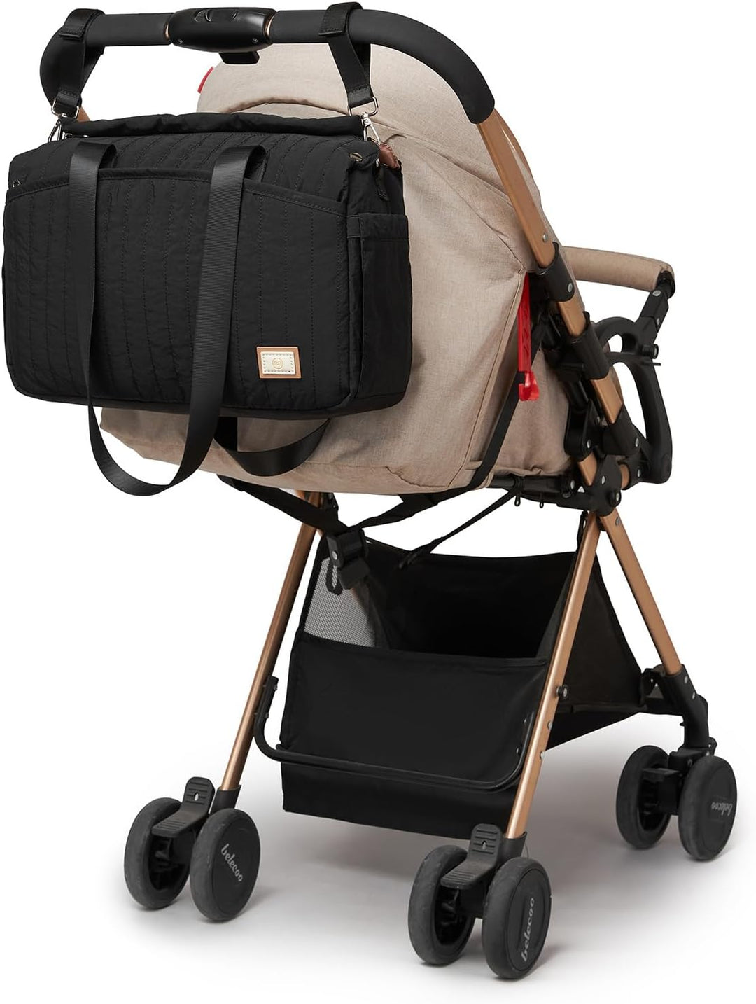 Miss Lulu Wickeltasche für Kinderwagen Wasserdichte Multifunktionale Babytasche mit Kinderwagenhaken