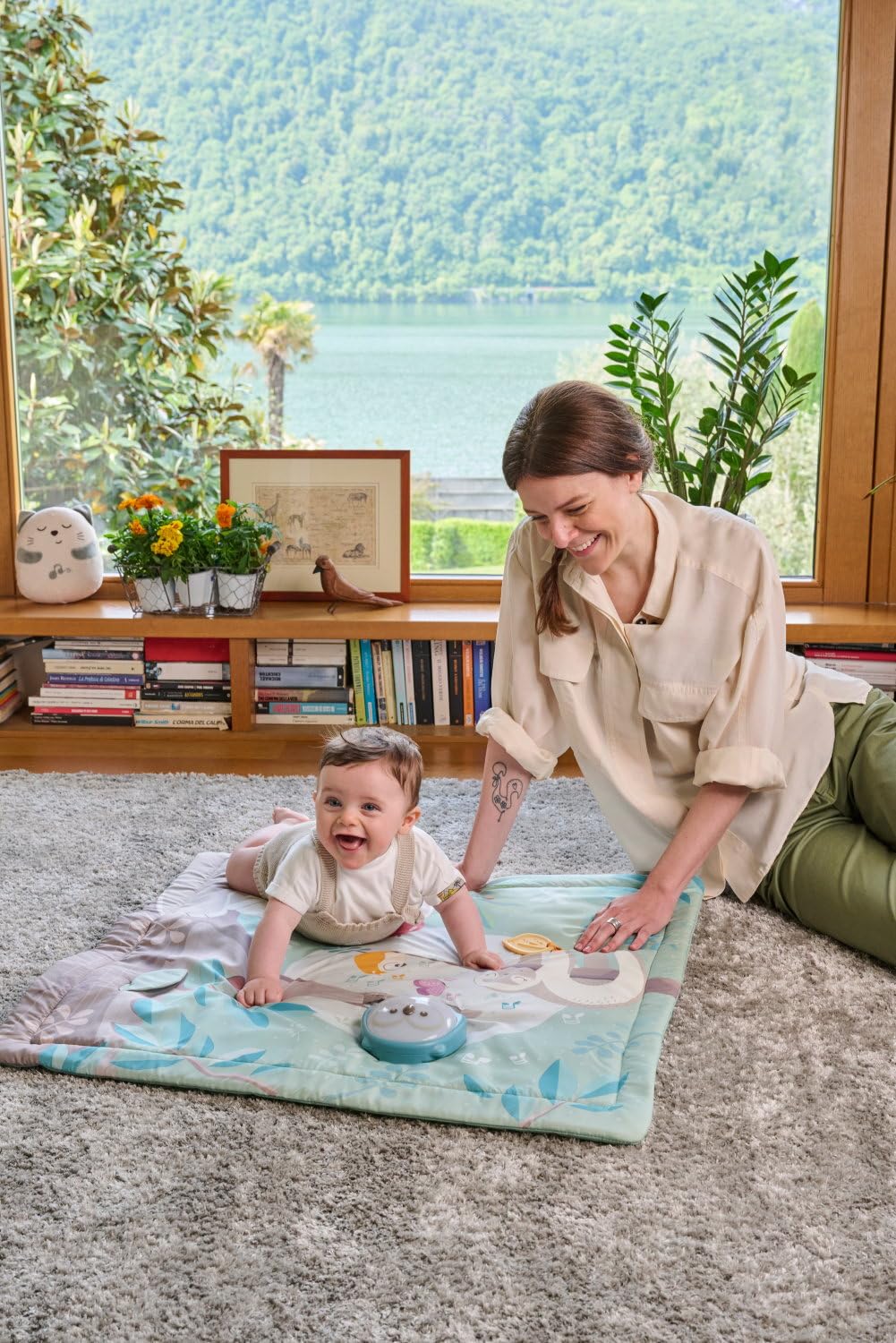 Chicco, Spielmatte 2in1, Elektronisches Paneel, Lichter, Geräusche und Klassische Musik, Tag- und Na