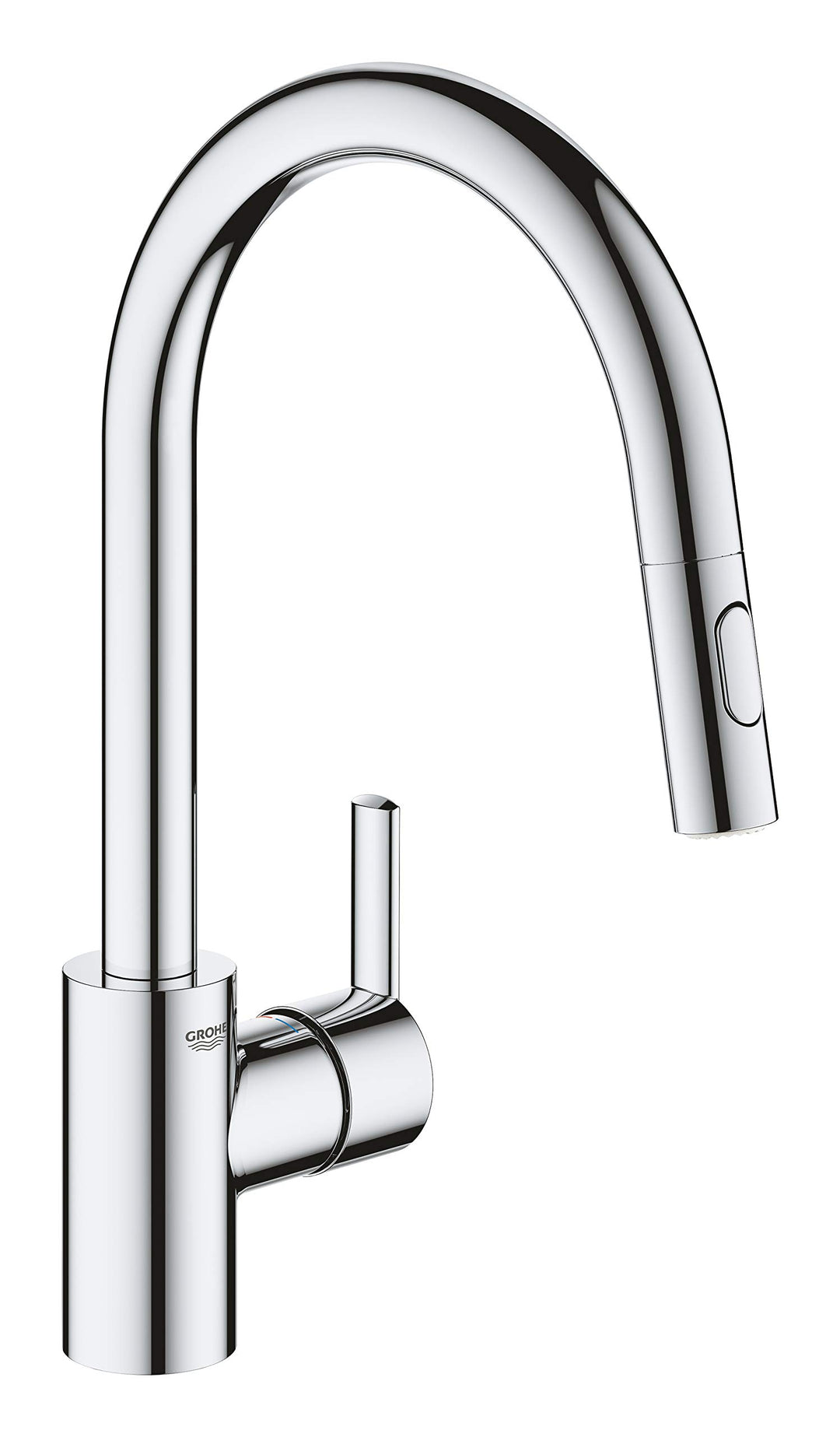 GROHE Feel - Einhand-Spültischbatterie (hoher C-Auslauf, Einlochmontage, herausziehbare Dual Spülbra