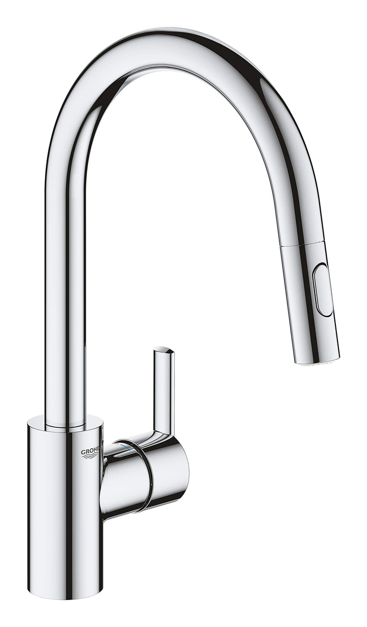 GROHE Feel - Einhand-Spültischbatterie (hoher C-Auslauf, Einlochmontage, herausziehbare Dual Spülbra