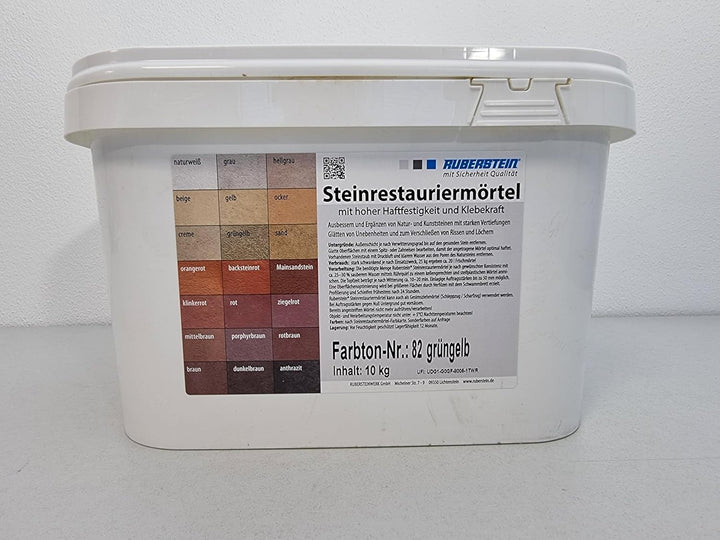 Steinrestauriermörtel für Sandstein 10 kg im Eimer grüngelb
