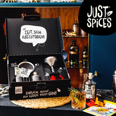 Just Spices Gin Set I Gin selber machen - 15 Hochwertige Botanicals und Gewürze + Rezepte I Geschenk
