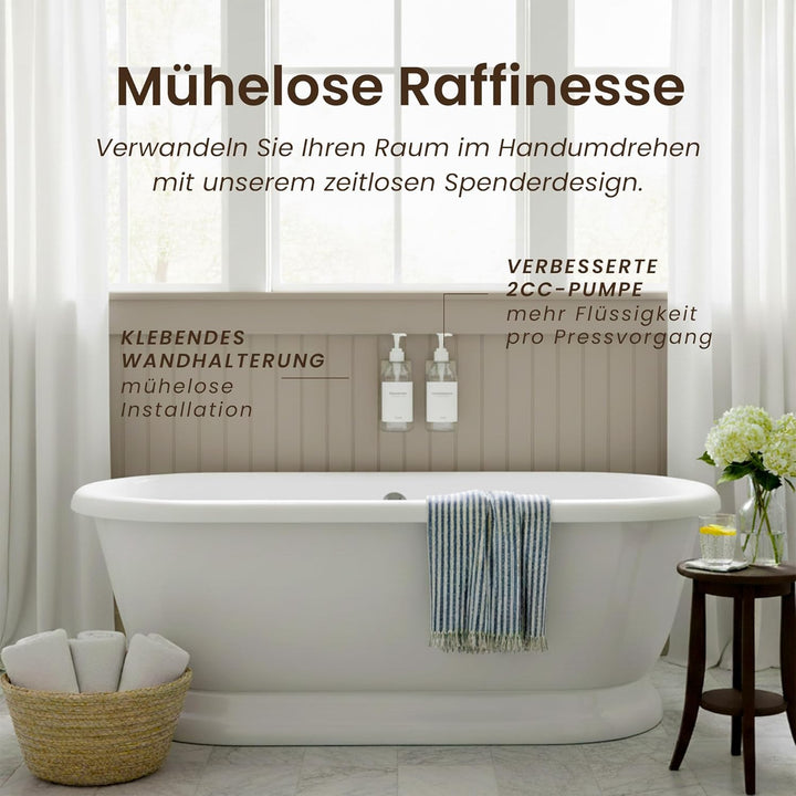 MaisoNovo Shampoo Flaschen zum befüllen - Duschseifen seifenspender wandbefestigung - seifenspender