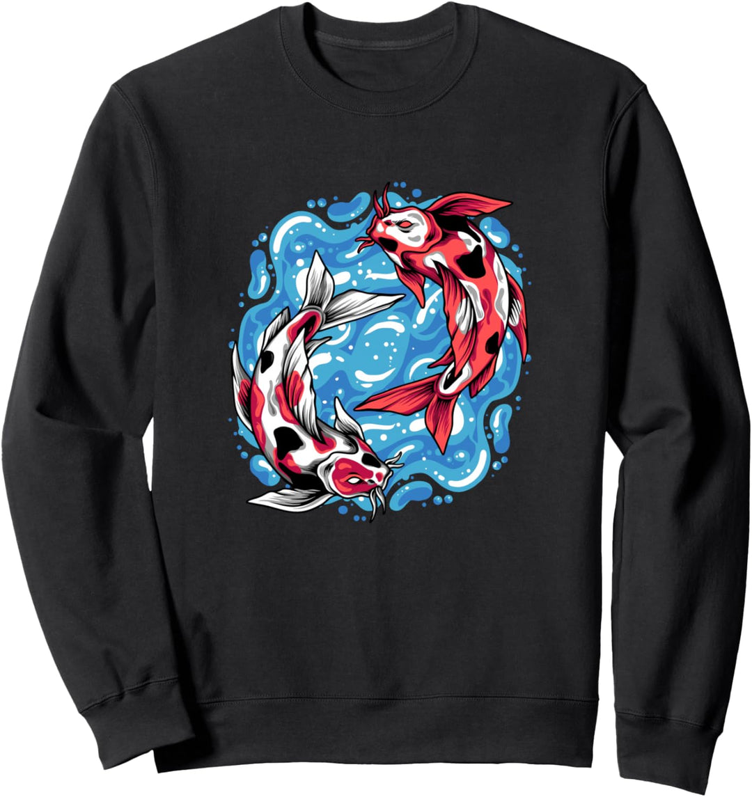 Ying Yang Koi Japan - Sad Aesthetic Edgy Streetwear Sweatshirt