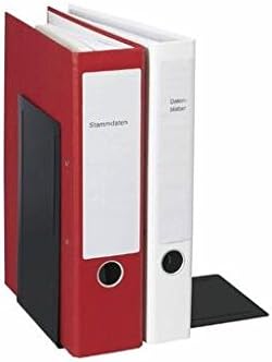 MAUL Buchstütze Registraturstütze aus Metall (2er Pack) | Bücherhalter, Organzier für Kinder, Bücher