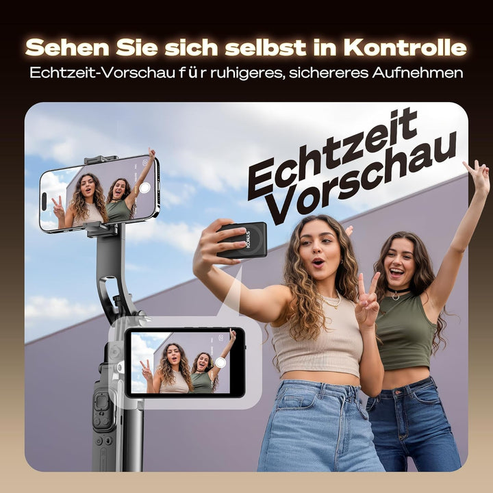 SYNCO XView Handy Selfie Monitor, Magnetischer Smartphone Vlog Bildschirm für iPhone & Android Rückk