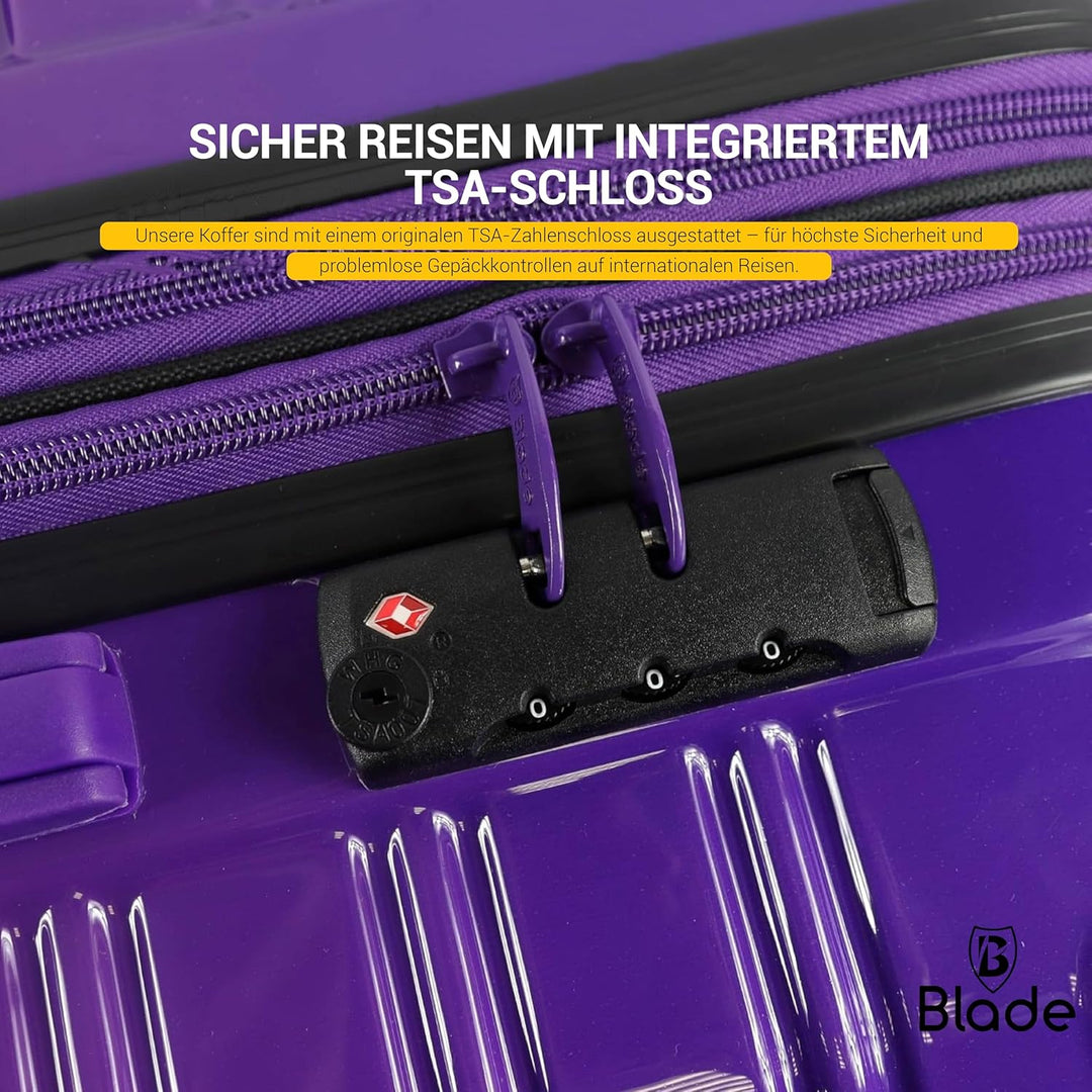 Blade Erweiterbares Handgepäck - Hartschalen Koffer Trolley - Leichter Reisekoffer Handgepäck aus AB