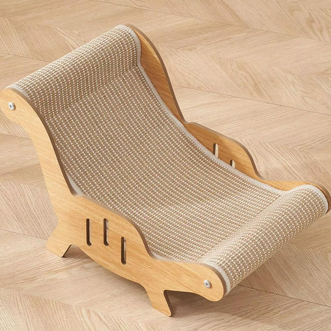 Katzenstuhl, Bett, Holz, Haustier-Sisal-Kratzer, 53 x 31 x 32 cm, Liegestuhl, erhöhter Haustierstuhl