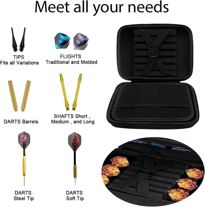 JAWAI Dartpfeile Tasche, Dart Tasche für 12 Darts, Dartpfeile Tasche, Dart Zubehör 12 Darts Aufbewah
