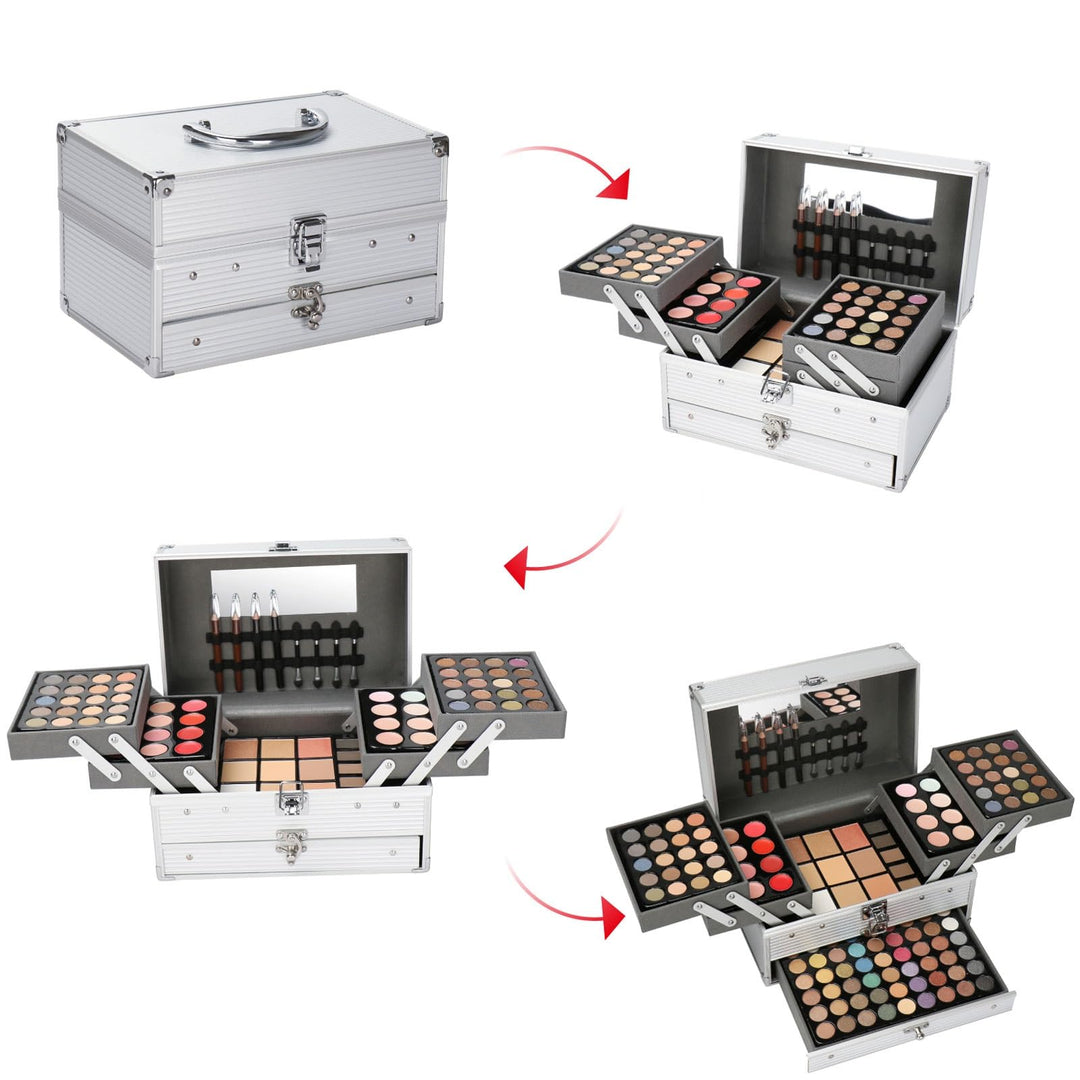 PhantomSky 132 Farben Schminkset, Cosmetics Schminkkoffer Mädchen Make Up Set für Teenager Kosmetik