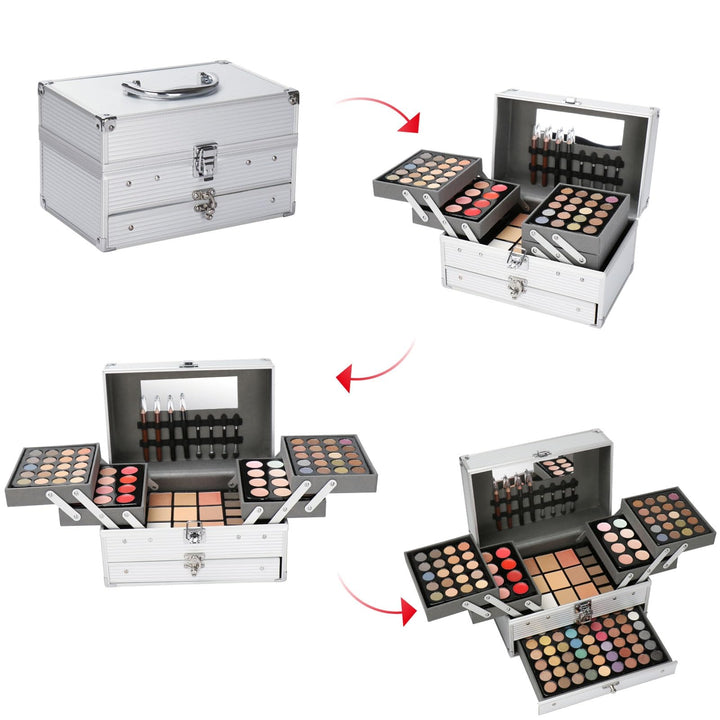 PhantomSky 132 Farben Schminkset, Cosmetics Schminkkoffer Mädchen Make Up Set für Teenager Kosmetik