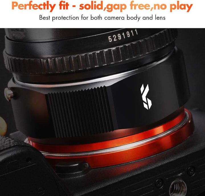 K&F Concept M15105 MD-NEX Hochpräziser Kupfer-Bajonett Objektivadapter, für MD Objektiv auf Sony NEX