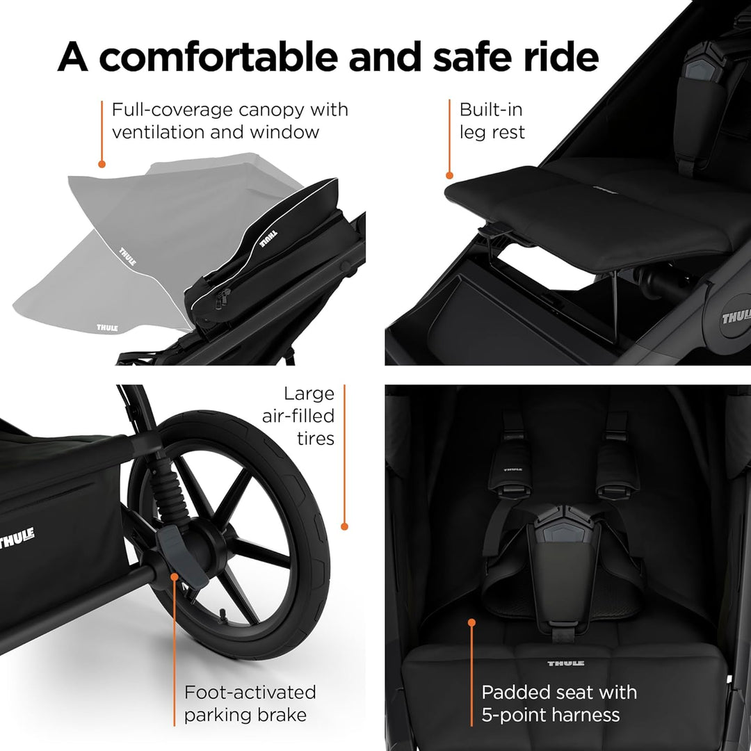 Thule Urban Glide 4-wheel Buggy Für Jedes Terrain Soft Beige on Black One-Size Soft Beige on Black E