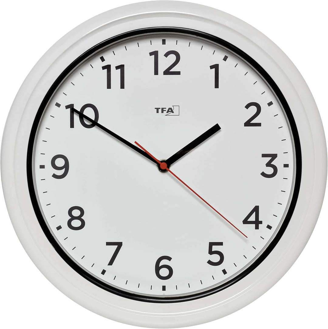 TFA Dostmann Aussen Wanduhr wasserdicht, 60.3078, Outdoor Uhr, UV beständig, Quarzuhr ohne Funk, für