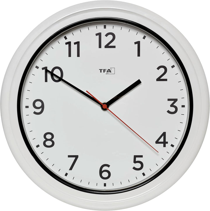 TFA Dostmann Aussen Wanduhr wasserdicht, 60.3078, Outdoor Uhr, UV beständig, Quarzuhr ohne Funk, für