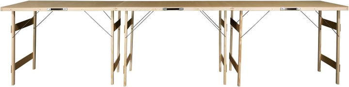 3er Set Faltbarer Campingtisch Holz 100x56 Kleiner Klapptisch Camping Garten Tisch Klappbar Multifun