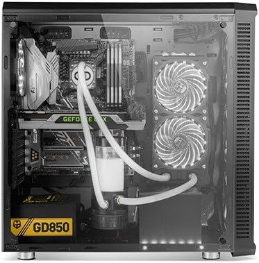 NOX HUMMER TGX RGB Box -NXHUMMERTGX- RGB Rainbow ATX-Micro ATX-ITX Box, 4 140mm RGB-LED-Lüfter im Li