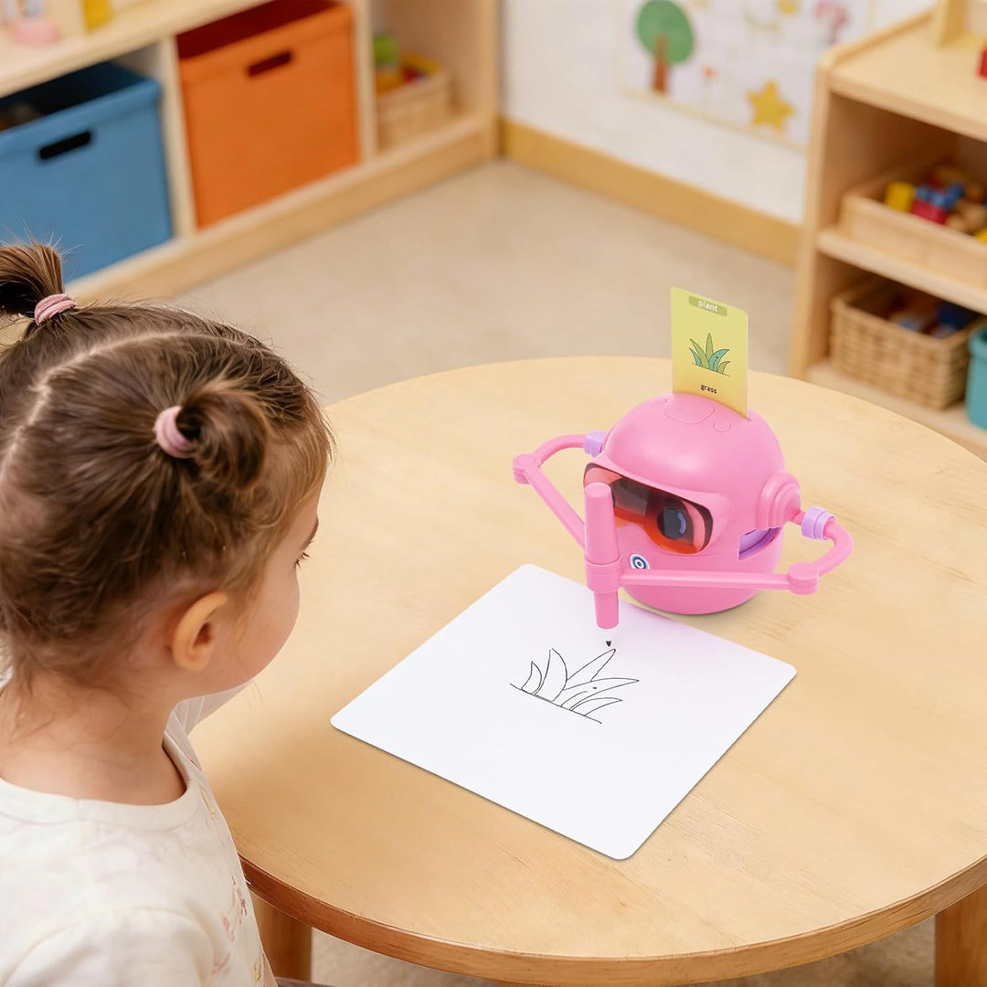 Interaktiver Zeichenroboter Kinder 3-10 Jahre Educational Drawing Robot mit 100 Karten Malen Lernen
