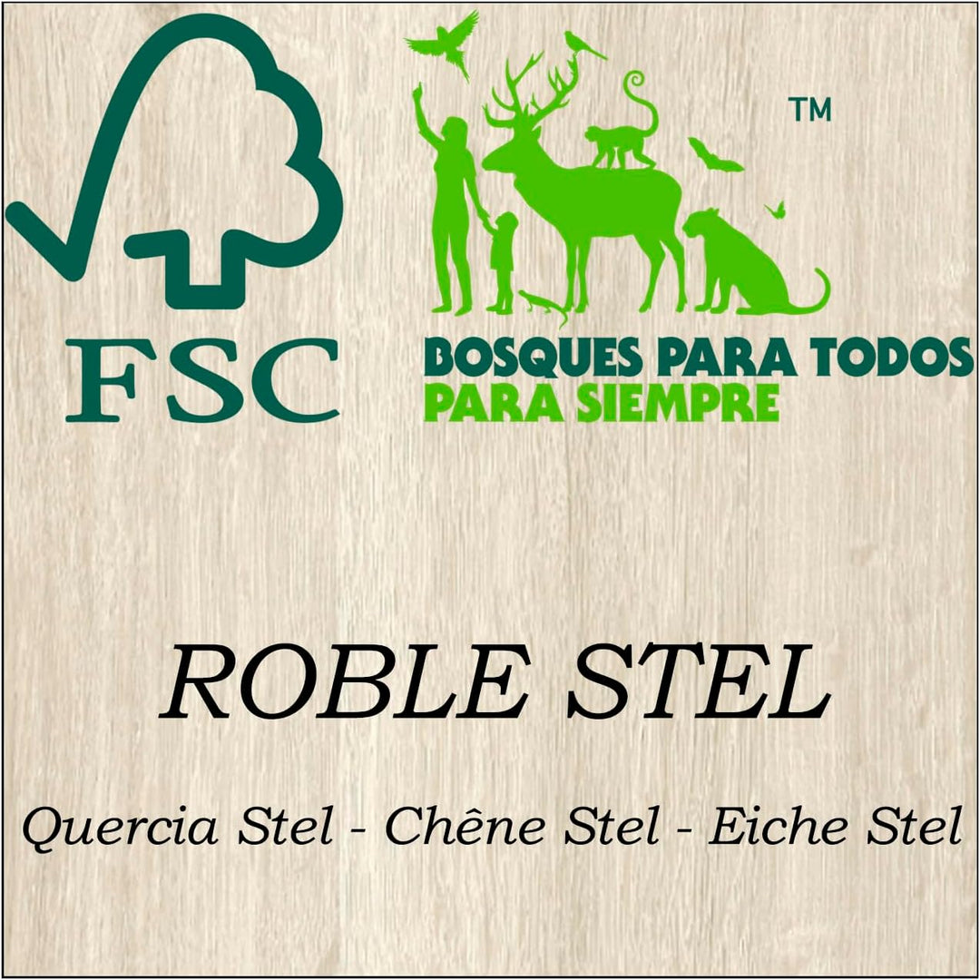 Henor Set mit 3 Wandregalen aus Holz 55 x 17 x 7.5 cm. Eiche Stel 3x55 Eiche Stel, 3x55 Eiche Stel