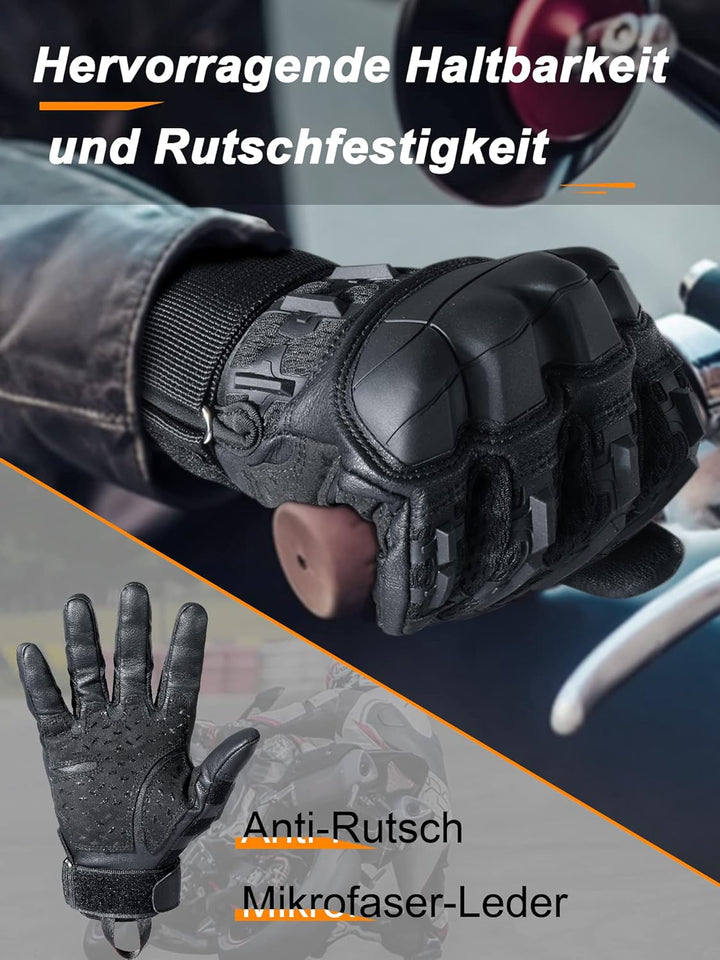 WTACTFUL Motorrad Handschuhe Herren, Sommer Touchscreen Motorradhandschuhe für MTB, Motorradrennen,