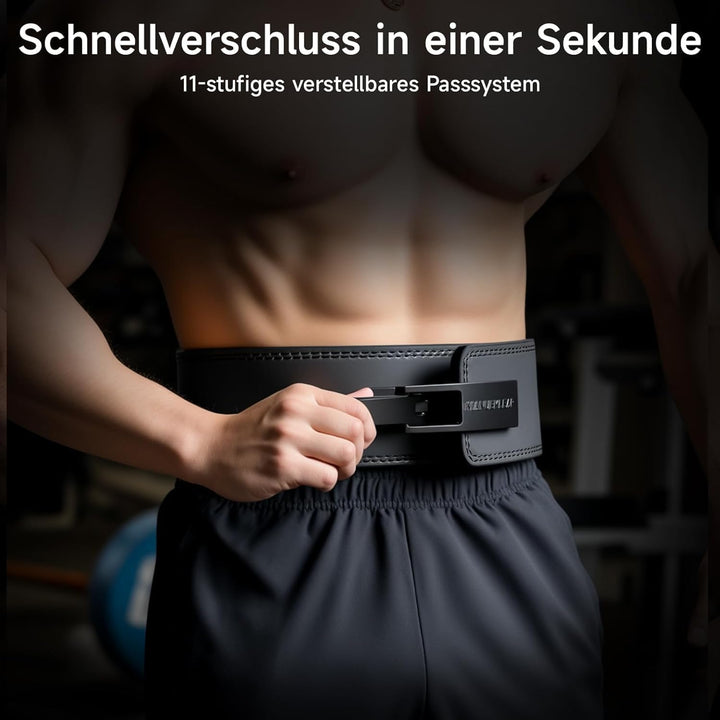 Gewichthebergürtel 10cm Leder Hebelgürtel Kreuzheben Krafttraining | Fitnessgürtel, Kunstleder, Schn