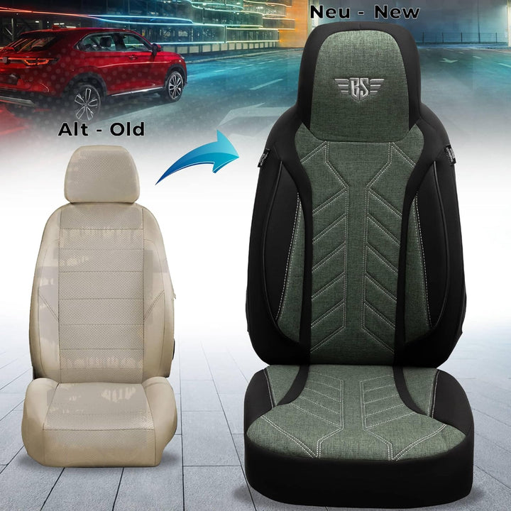 BREMER SITZBEZÜGE Mass Sitzbezüge Schonbezüge für Skoda Superb 1 Typ 3U PLKT213 PLKT213 - Schwarz/Ol