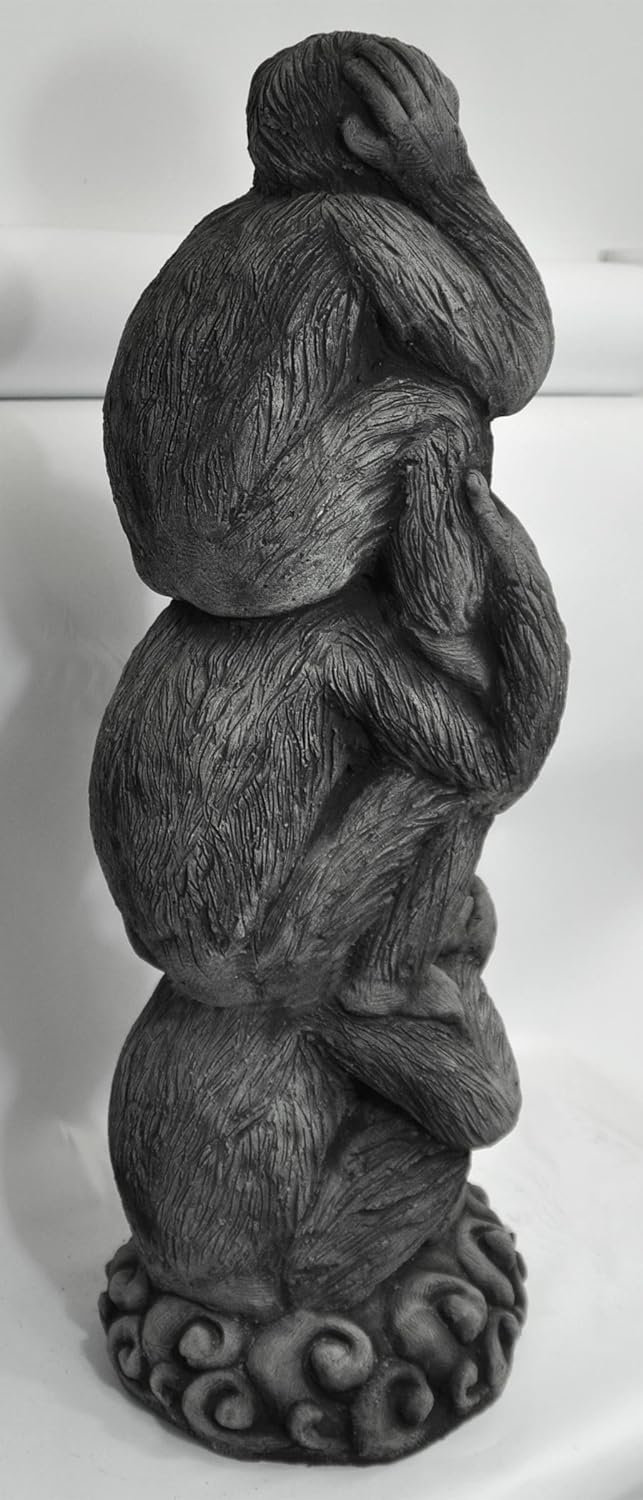 Thaiboo 3 Affen massiv Nichts sehen hören Sagen Glücksbringer Skulptur