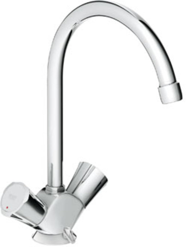 Grohe Costa Spültisch-Einlochbatterie, Niederdruck für offene Warmwasserbereiter, Chrom, 31930001, S