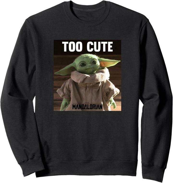 Star Wars The Mandalorian The Child Too Cute Portrait Sweatshirt