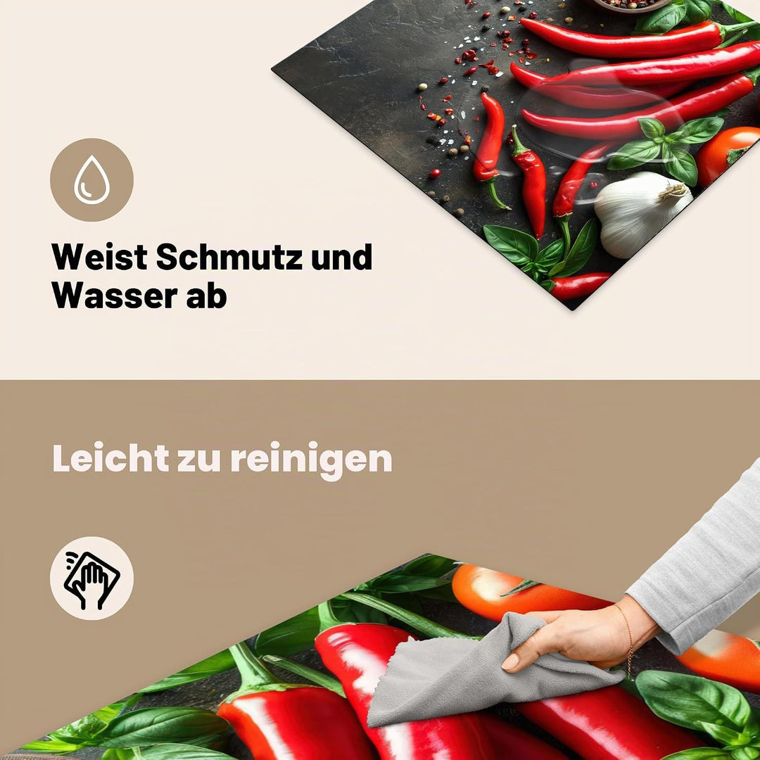 Herdabdeckplatte Einteilig Küche Herdabdeckung Induktionsfeld Ceranfeld Herdabdeckplatten Vinyl Matt
