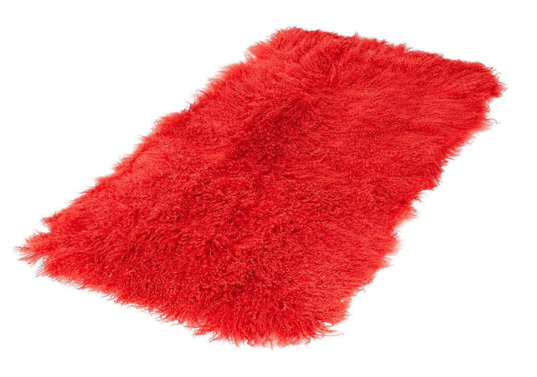 Reissner Lammfelle Tibet Lammfell Auflage TP1 60x120cm Farbe dunkelrot JAY14 TP1 Jay14 Dunkelrot, Ja