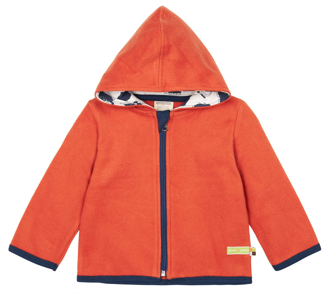 loud + proud Unisex Kinder Fleece, GOTS Zertifiziert Jacke 62-68 Cinamon, 62-68 Cinamon