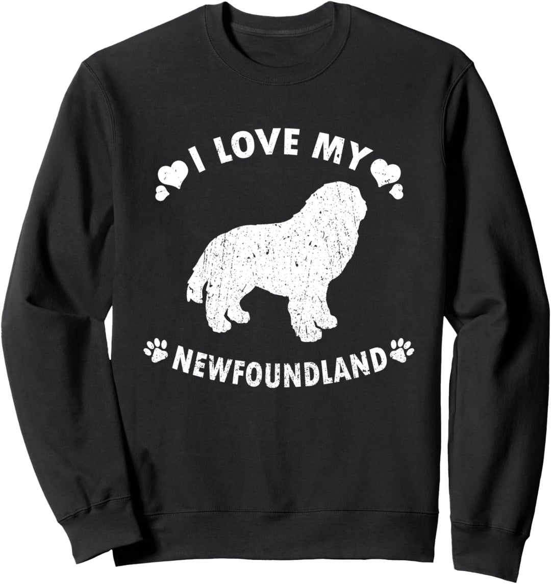 Neufundländer Hunde Geschenke I Love My Newfoundland Sweatshirt