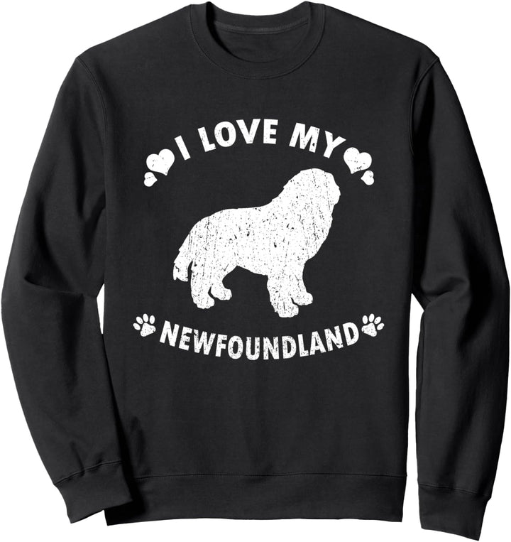 Neufundländer Hunde Geschenke I Love My Newfoundland Sweatshirt