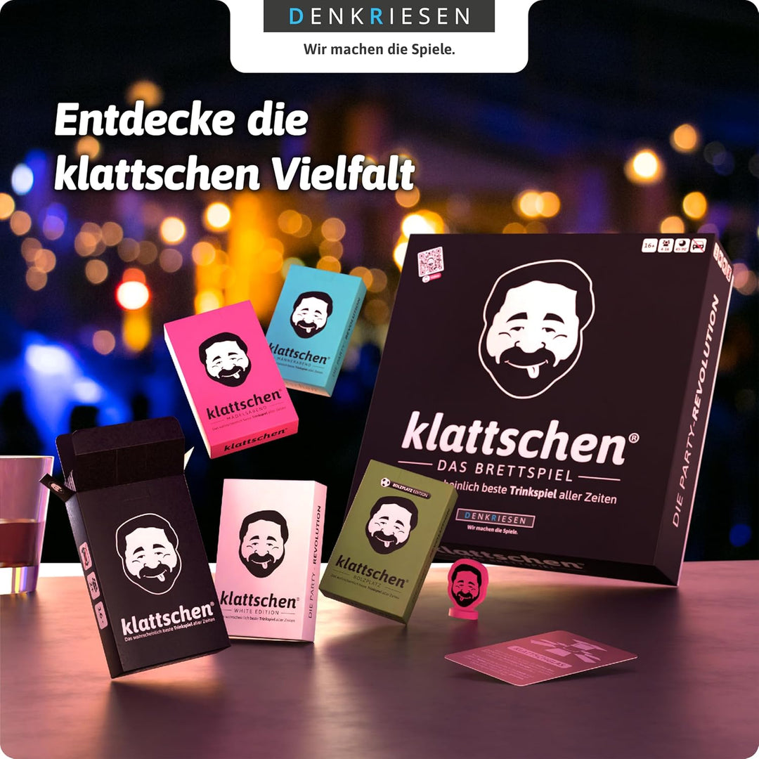 DENKRIESEN - klattschen® - Trinkspiel - DAS BRETTSPIEL - Das wahrscheinlich Beste Trinkspiel Aller Z