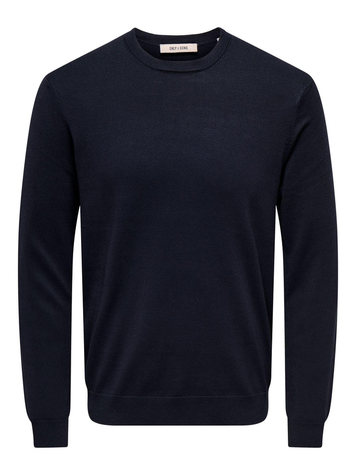 ONLY & SONS Herren Onswyler Life Ls Crew Noos Knit L Dark Navy/, L Dark Navy/