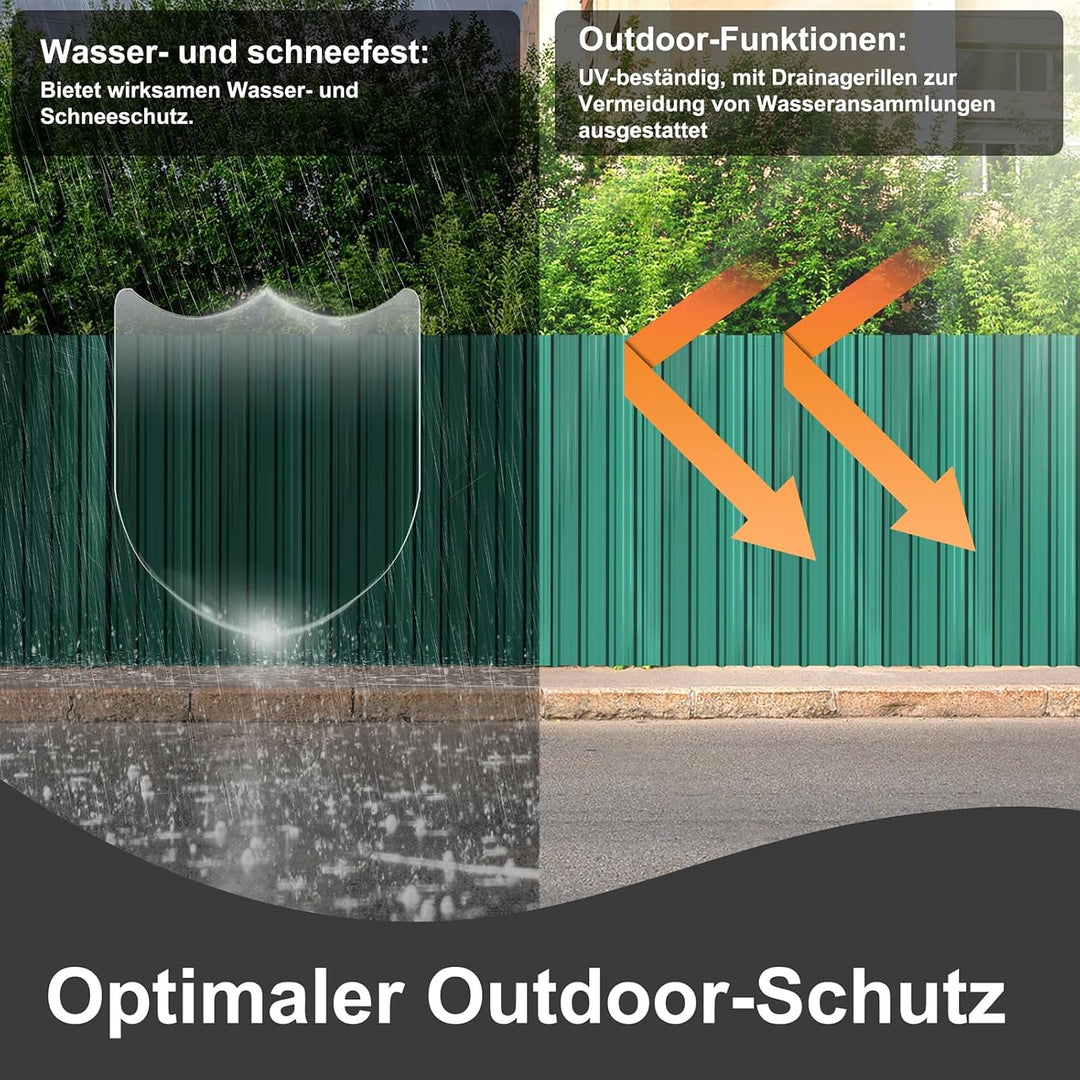 Trapezblech 129x45cm Grün 24er Dachblech Metall Carport wetterfest | 24 Stück Trapezblech 129x45cm,