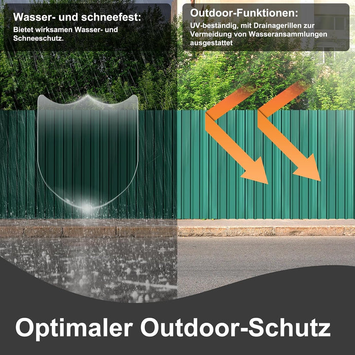 Trapezblech 129x45cm Grün 24er Dachblech Metall Carport wetterfest | 24 Stück Trapezblech 129x45cm,