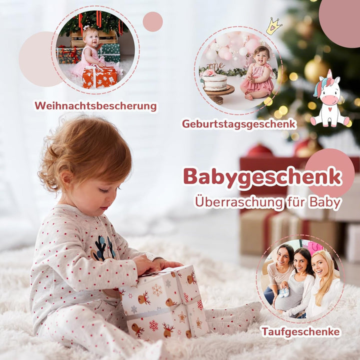 5 in 1 Baby Spielzeug 6 Monate, Montessori Spielzeug Baby, Motorikspielzeug, Stapelspielzeug Blöcken