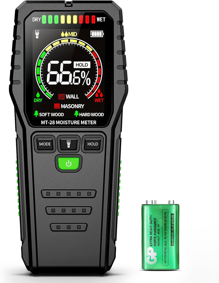 Feuchtigkeitsmessgerät für Wand & Holz – Zerstörungsfreies Feuchtemessgerät und Feuchtigkeitsmesser