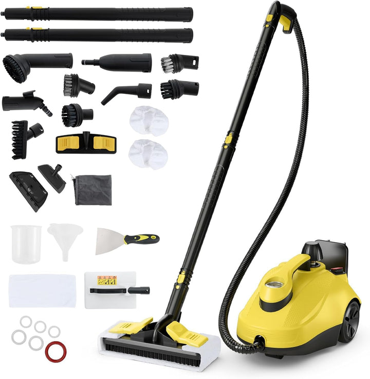 RELAX4LIFE Dampfreiniger 2000W, Dampfdruck: 5 bar, Flächenleistung: 108 m², Tank: 1,8 L, Aufheizzeit