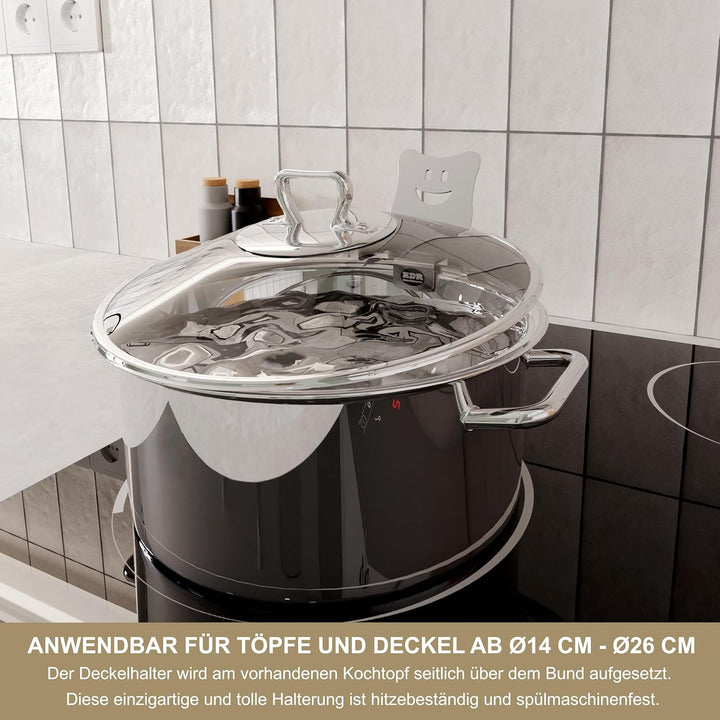 KDR Produktgestaltung Topfdeckelhalter praktischer und platzsparender Küchenhelfer Deckelhalter Topf